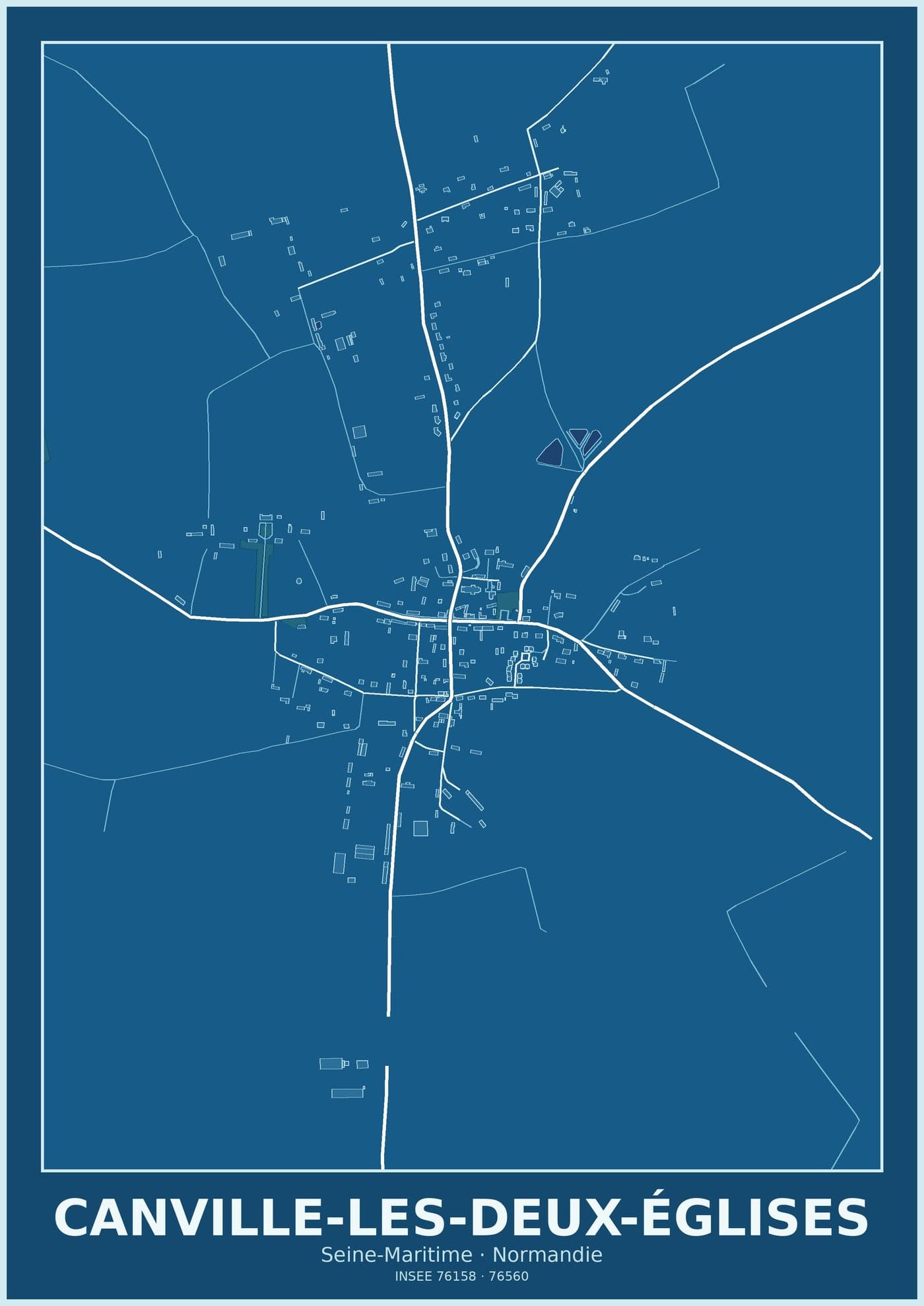Plan de Canville-les-Deux-Églises