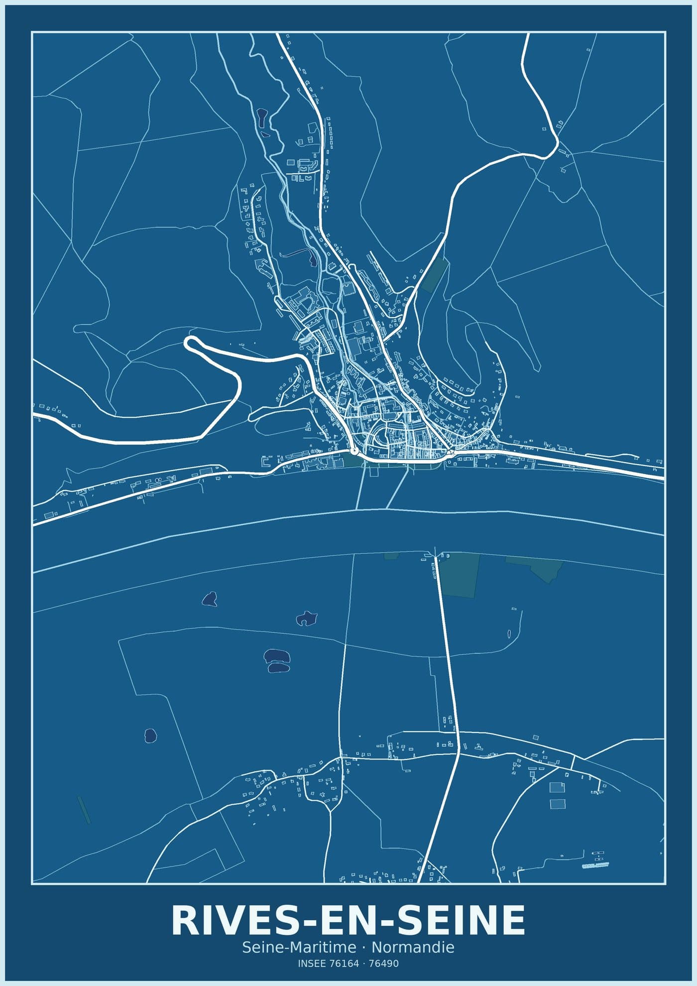 Plan de Rives-en-Seine