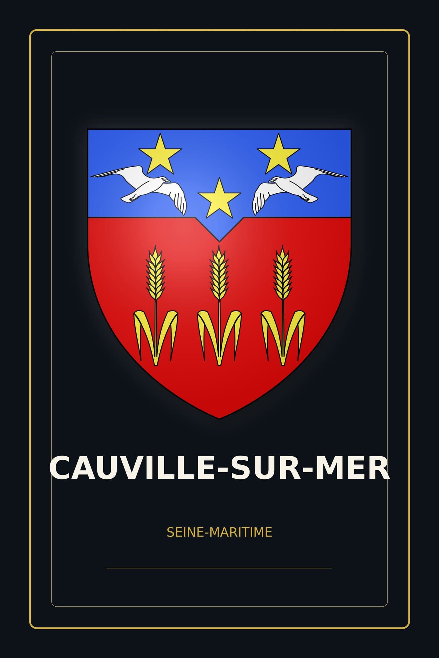 Blason de Cauville-sur-Mer