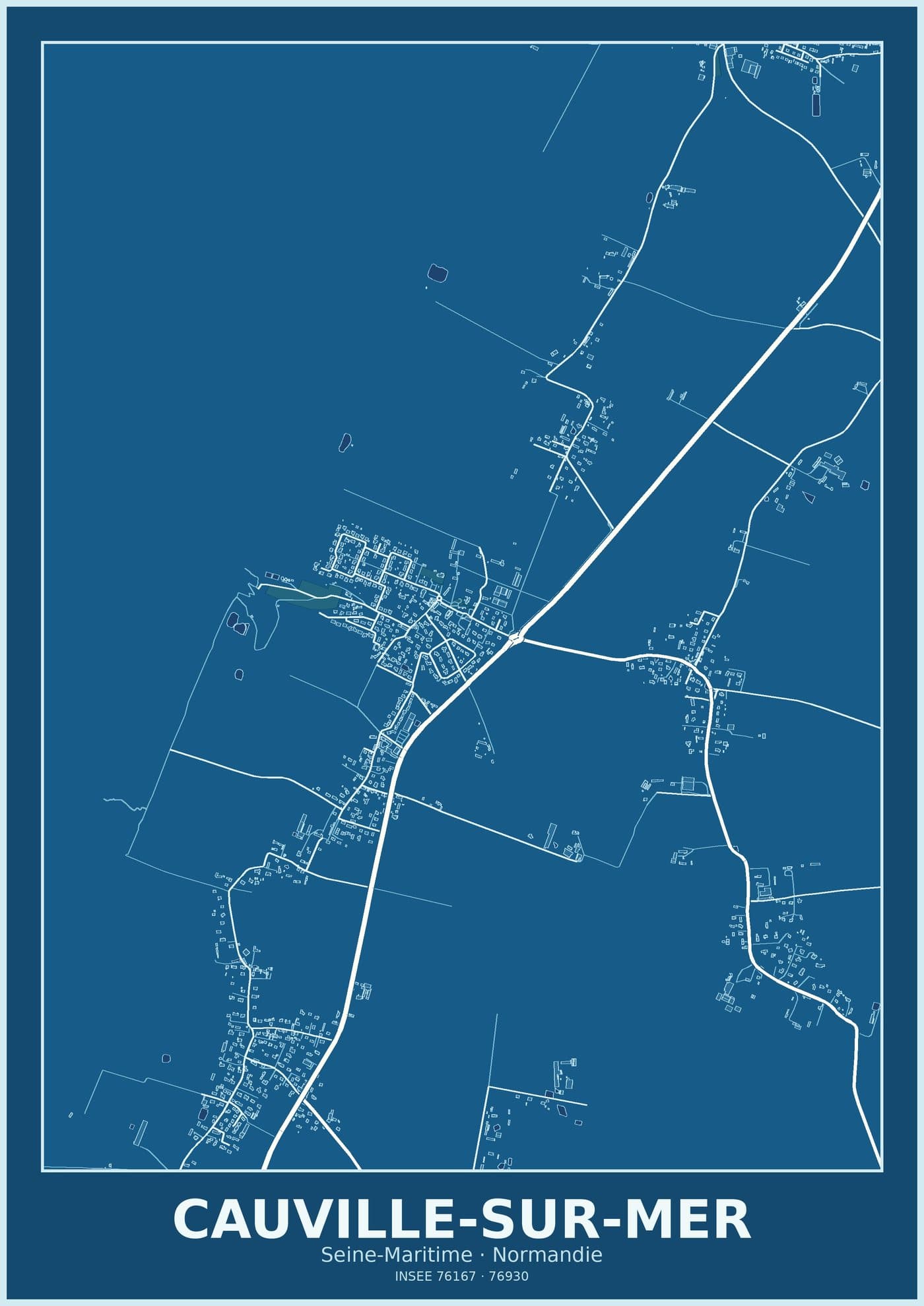 Plan de Cauville-sur-Mer