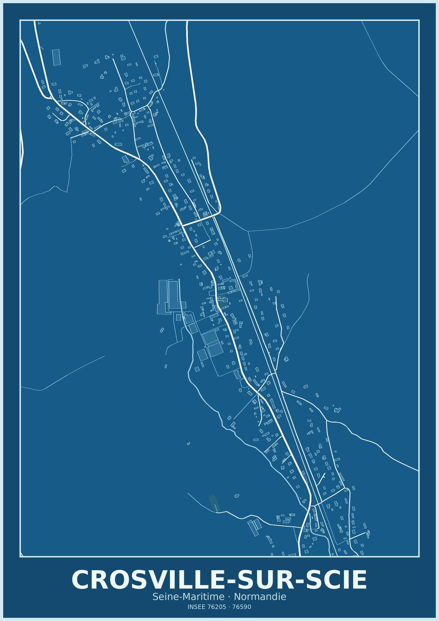 Plan de Crosville-sur-Scie