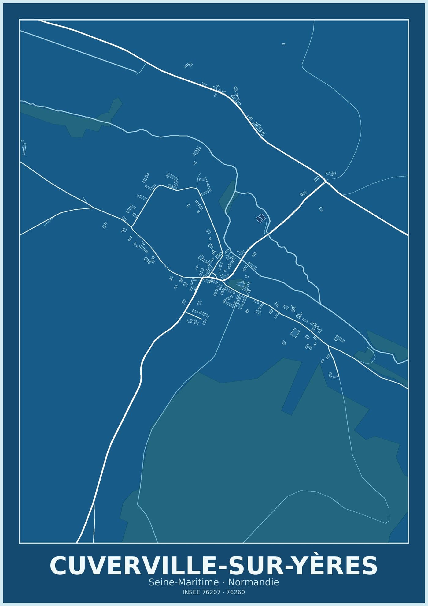 Plan de Cuverville-sur-Yères