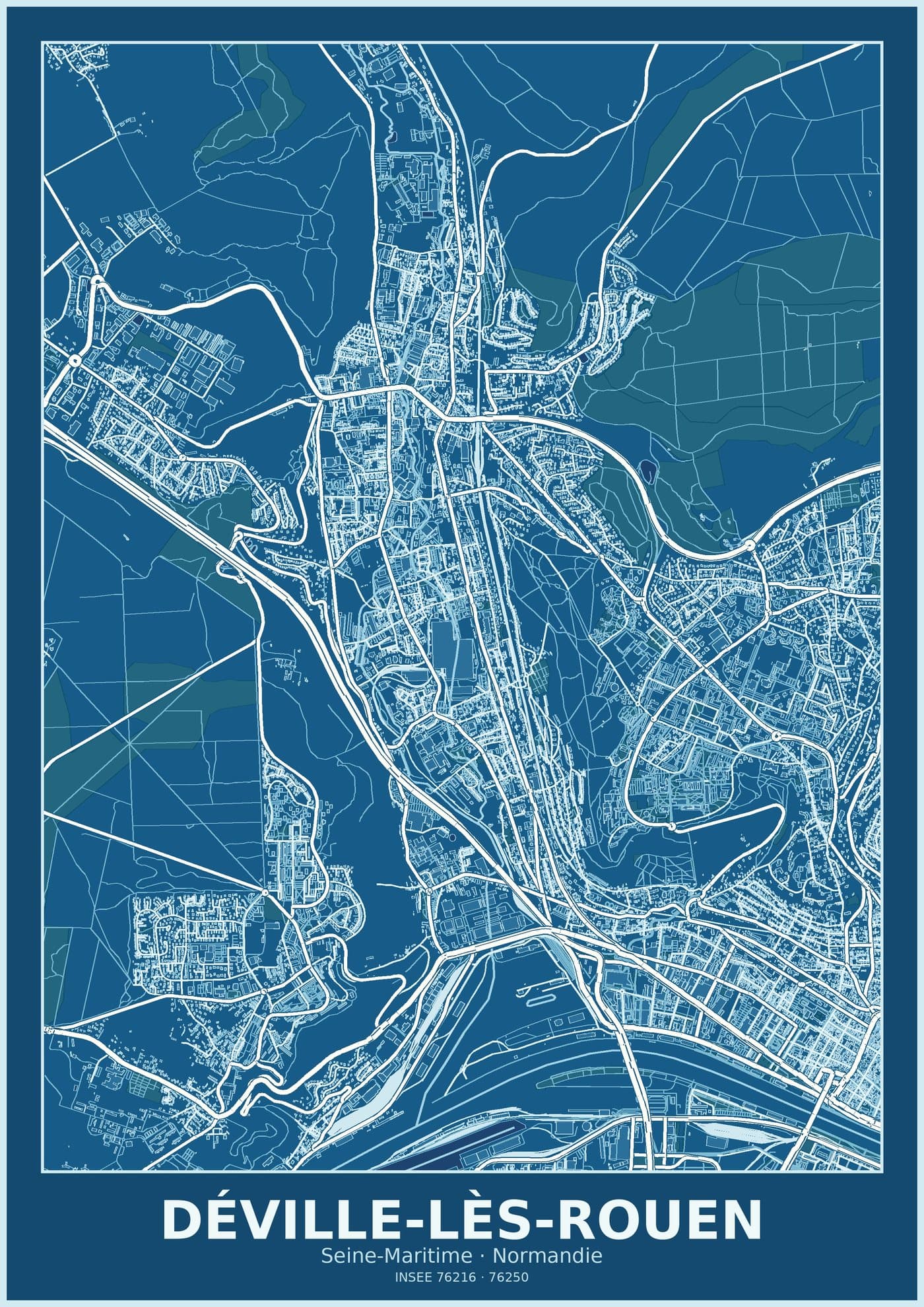 Plan de Déville-lès-Rouen
