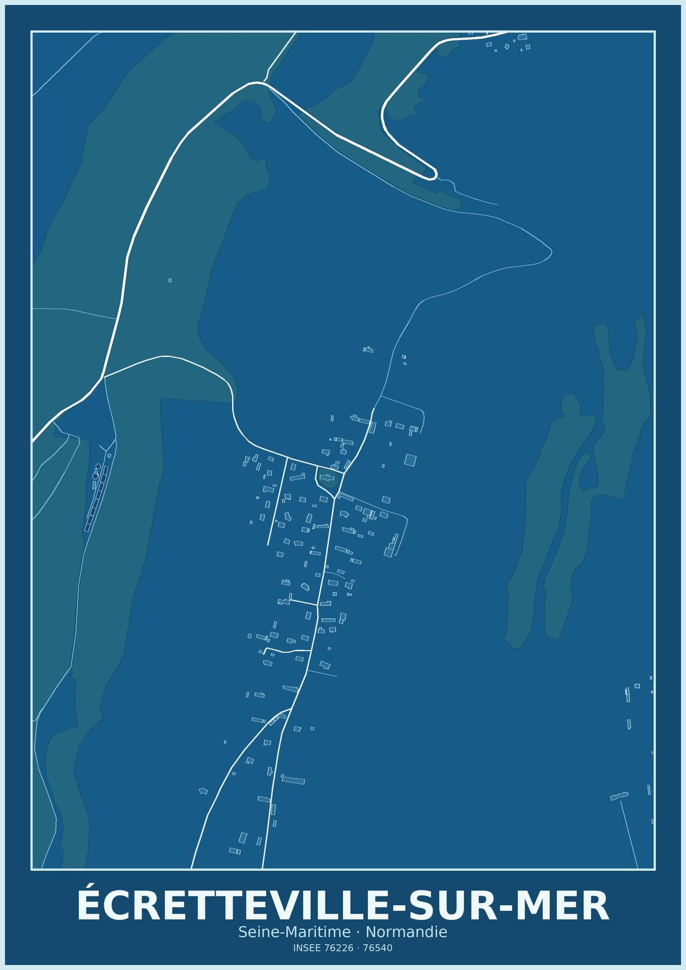 Plan d'Écretteville-sur-Mer