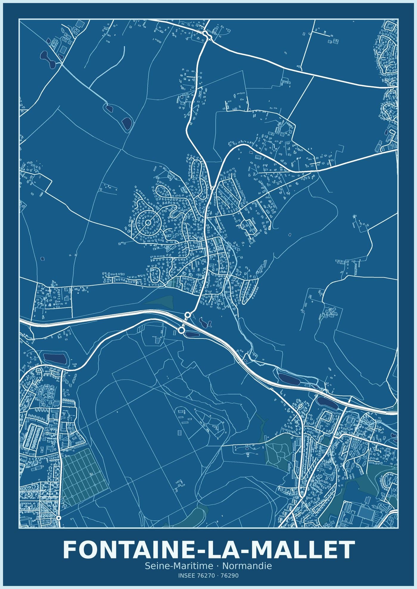 Plan de Fontaine-la-Mallet