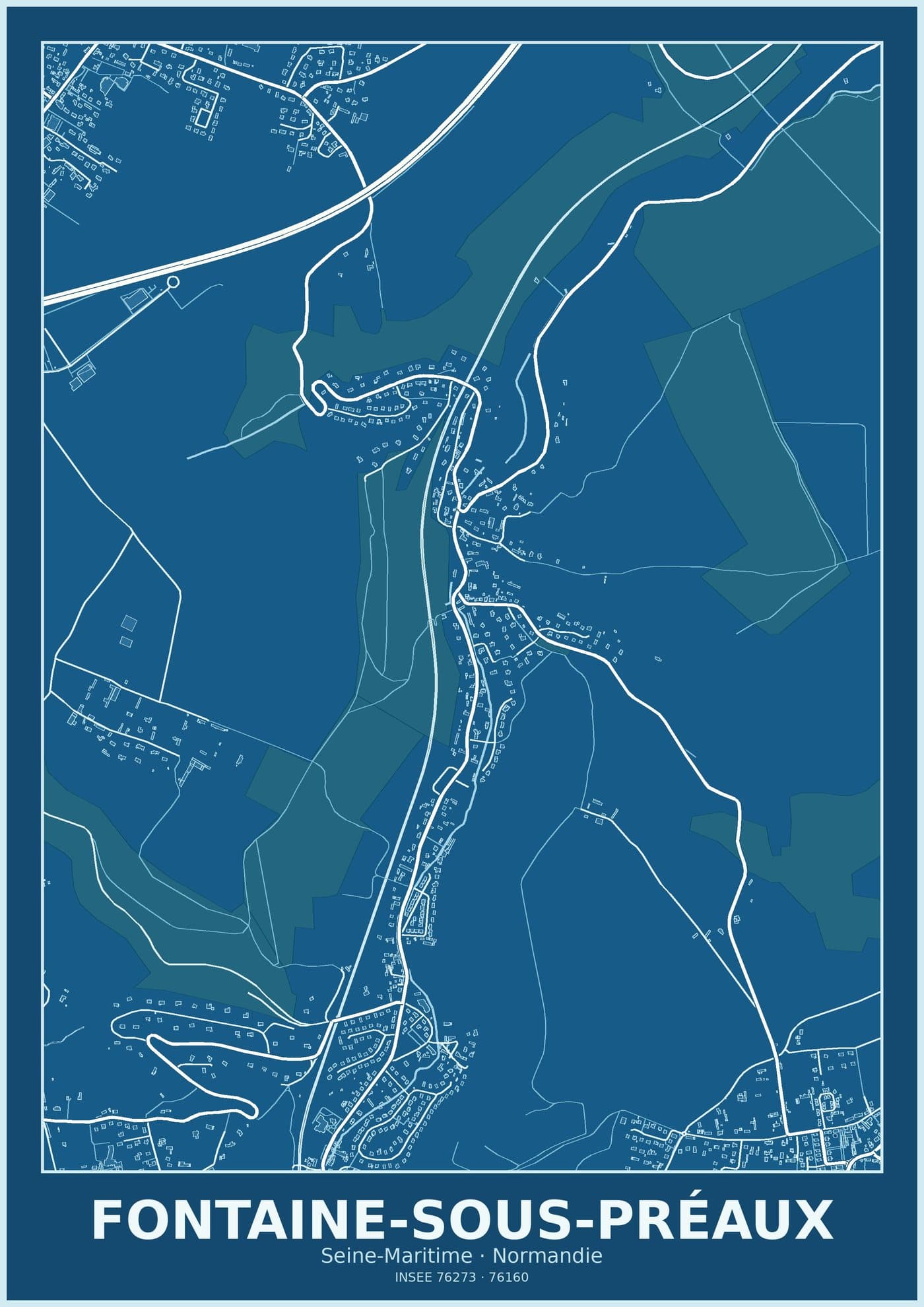 Plan de Fontaine-sous-Préaux