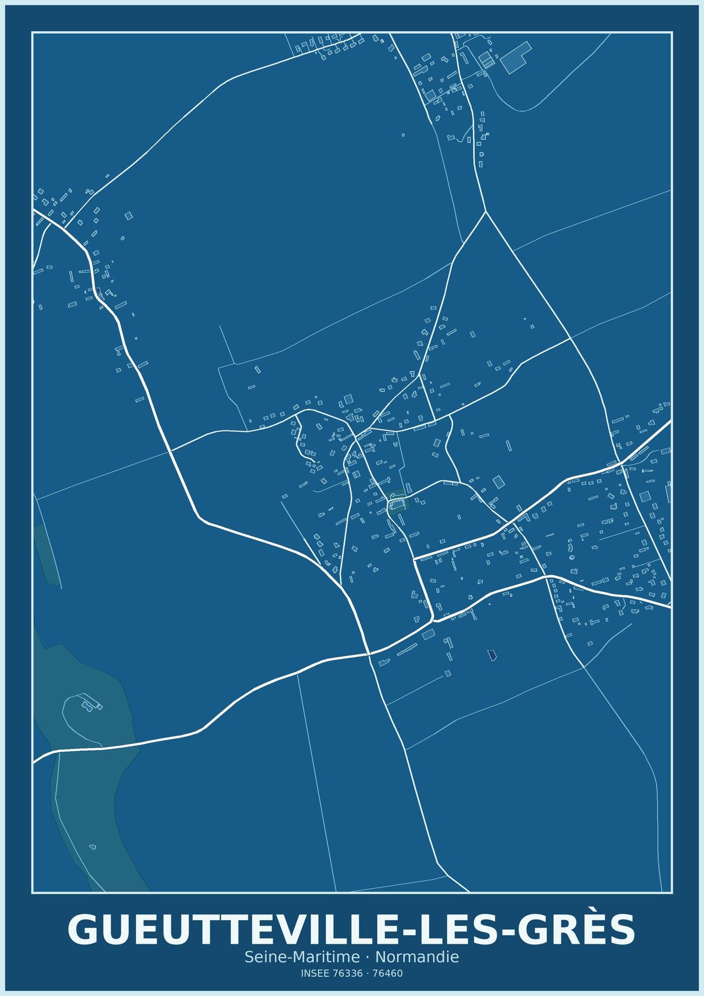 Plan de Gueutteville-les-Grès