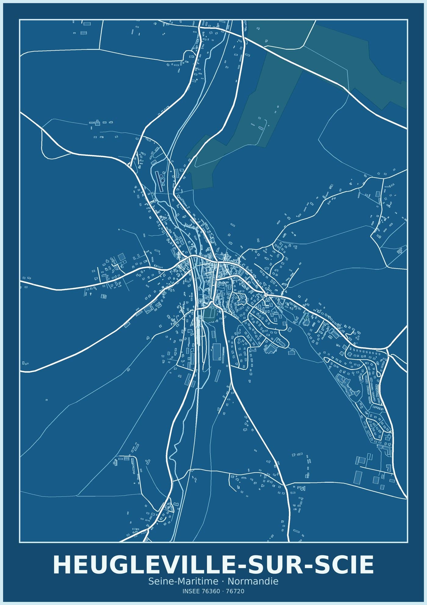 Plan d'Heugleville-sur-Scie