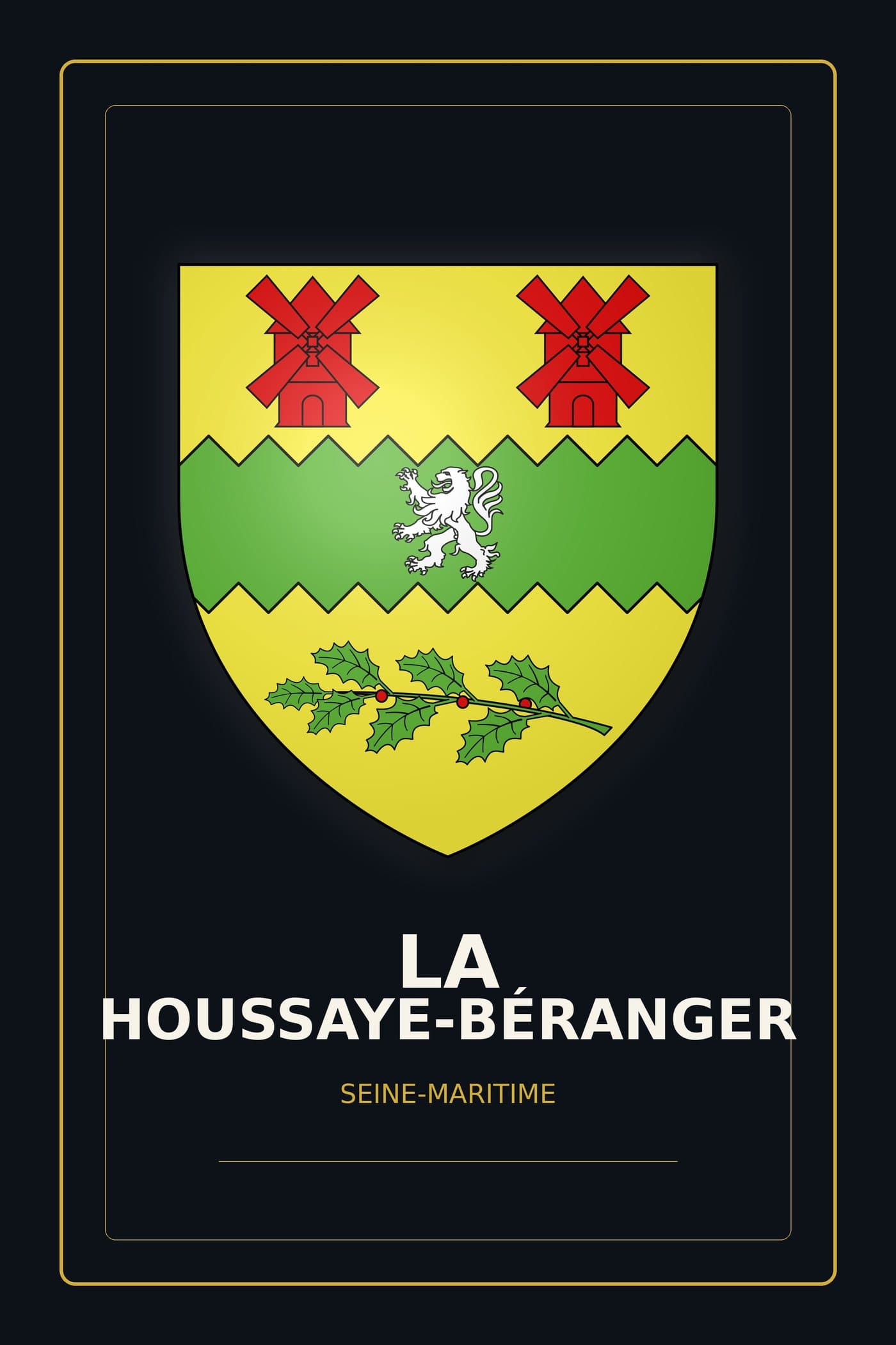 Blason de La Houssaye-Béranger