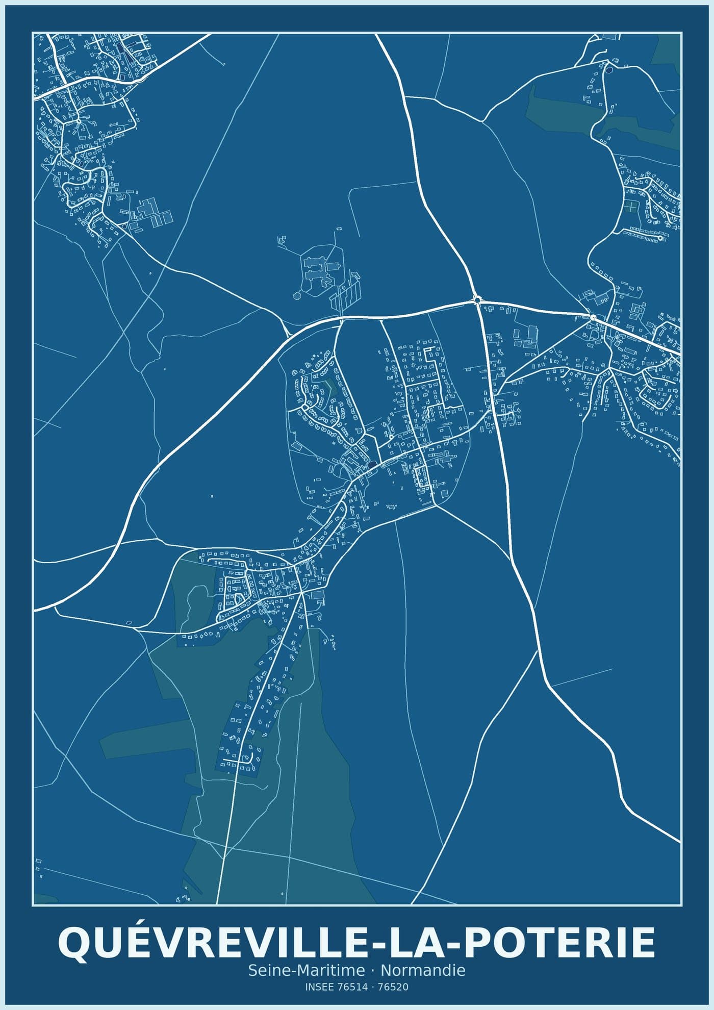 Plan de Quévreville-la-Poterie