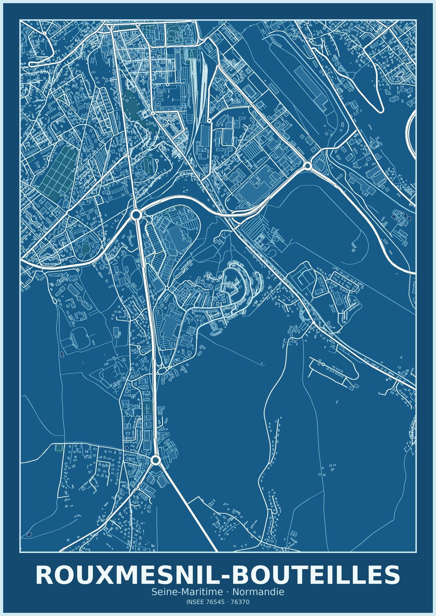 Plan de Rouxmesnil-Bouteilles