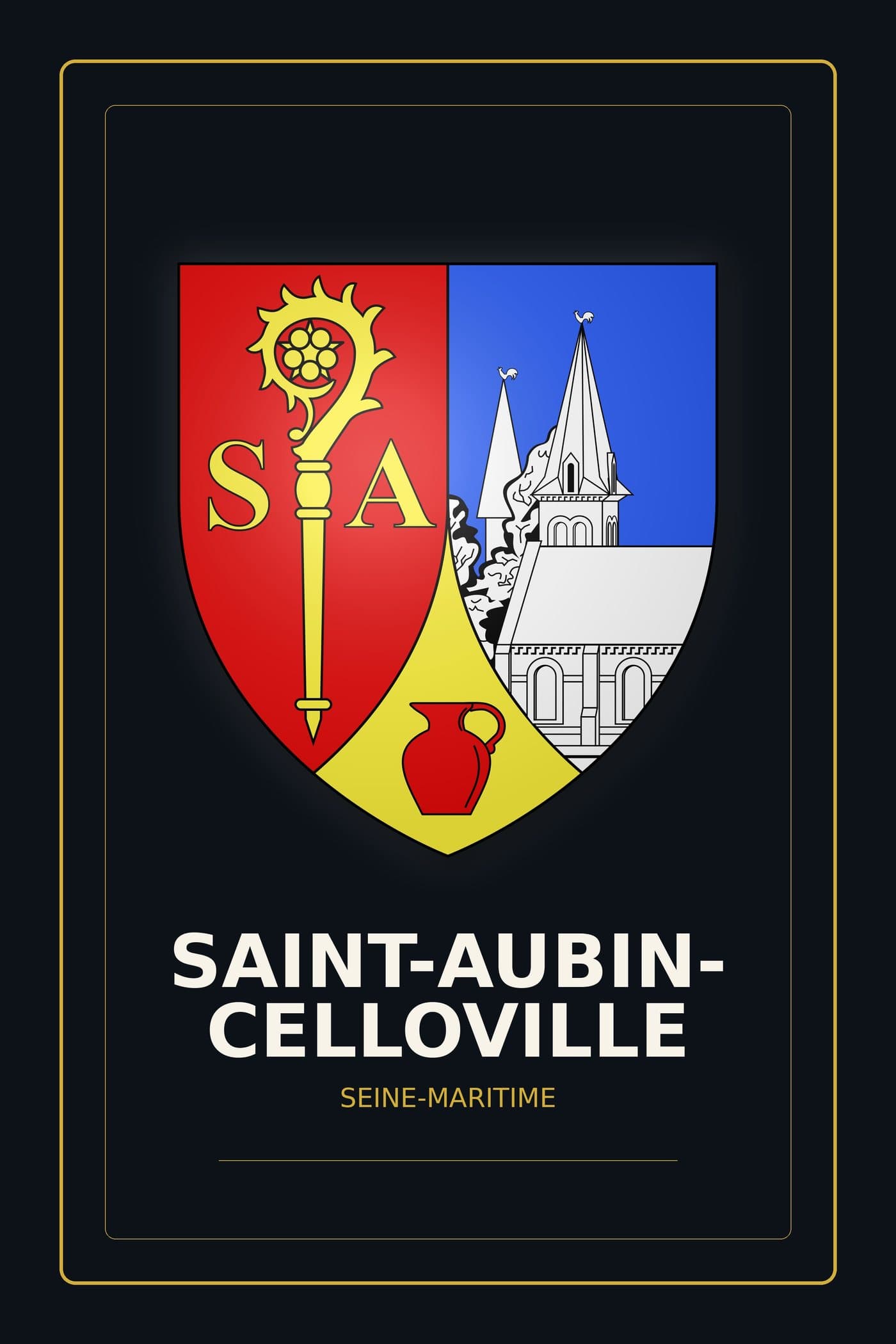 Blason de Saint-Aubin-Celloville