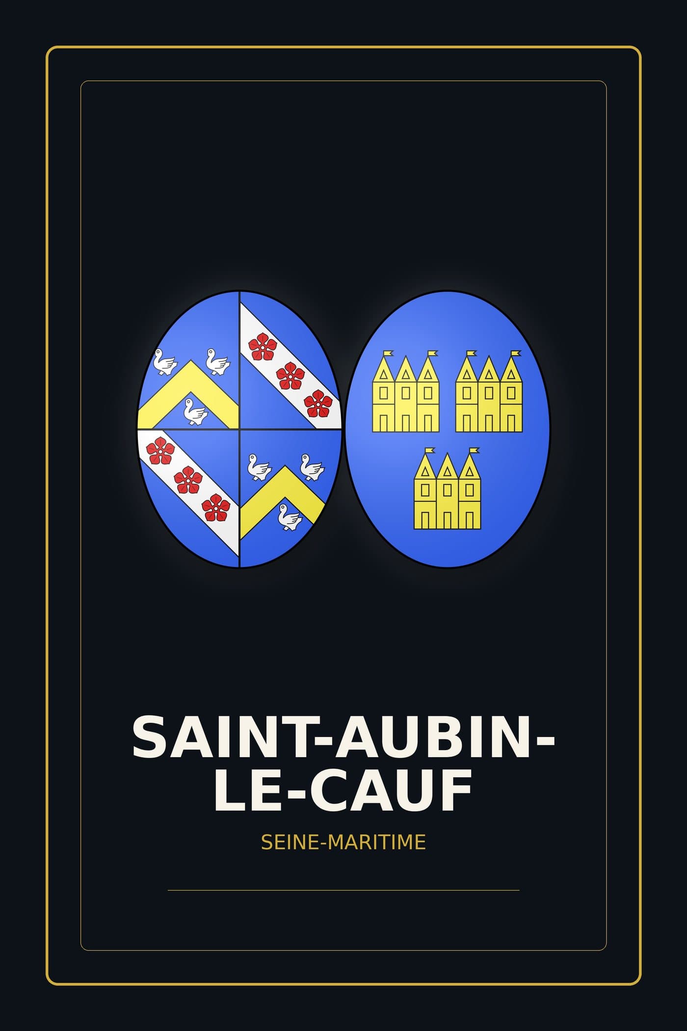 Blason de Saint-Aubin-le-Cauf
