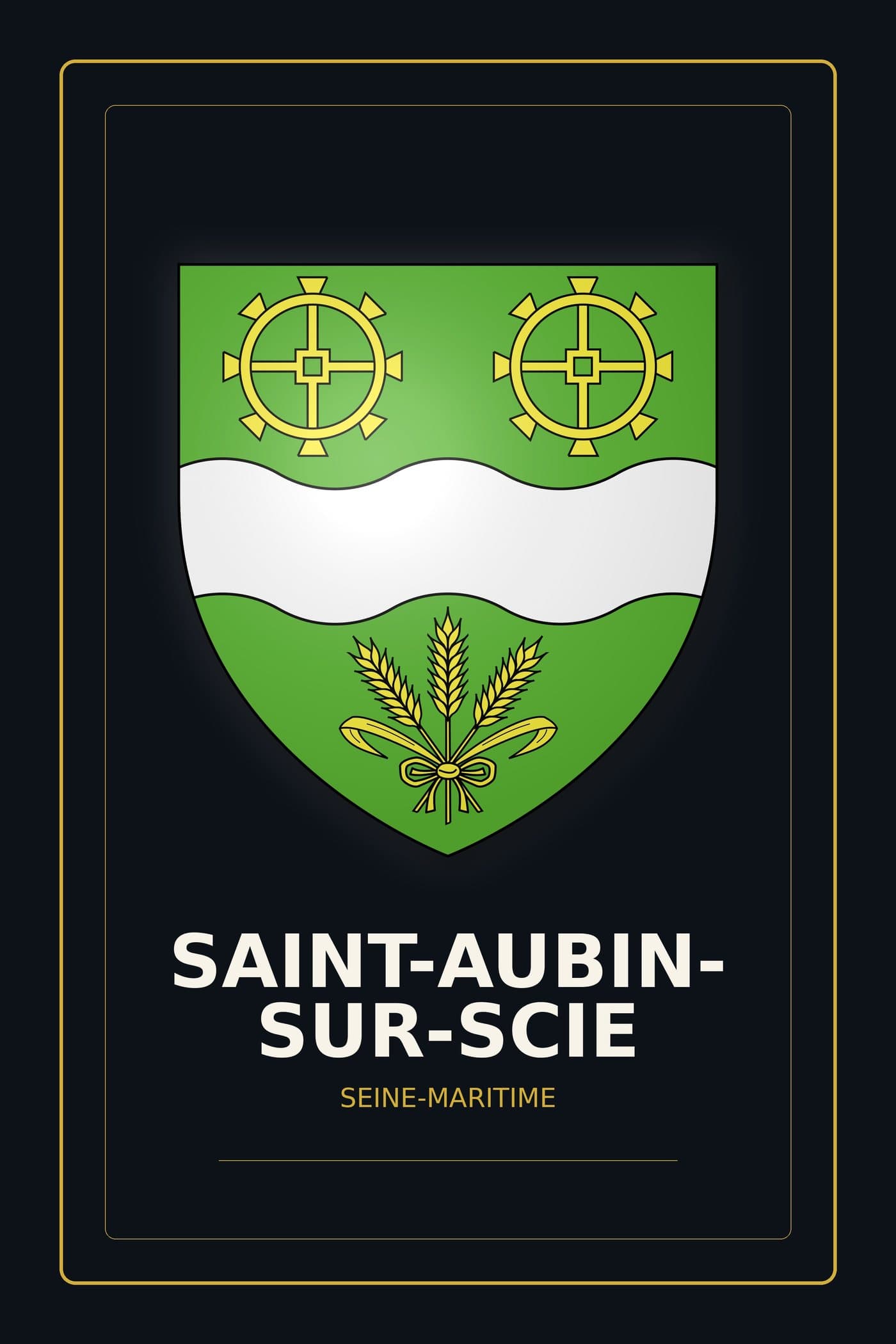 Blason de Saint-Aubin-sur-Scie