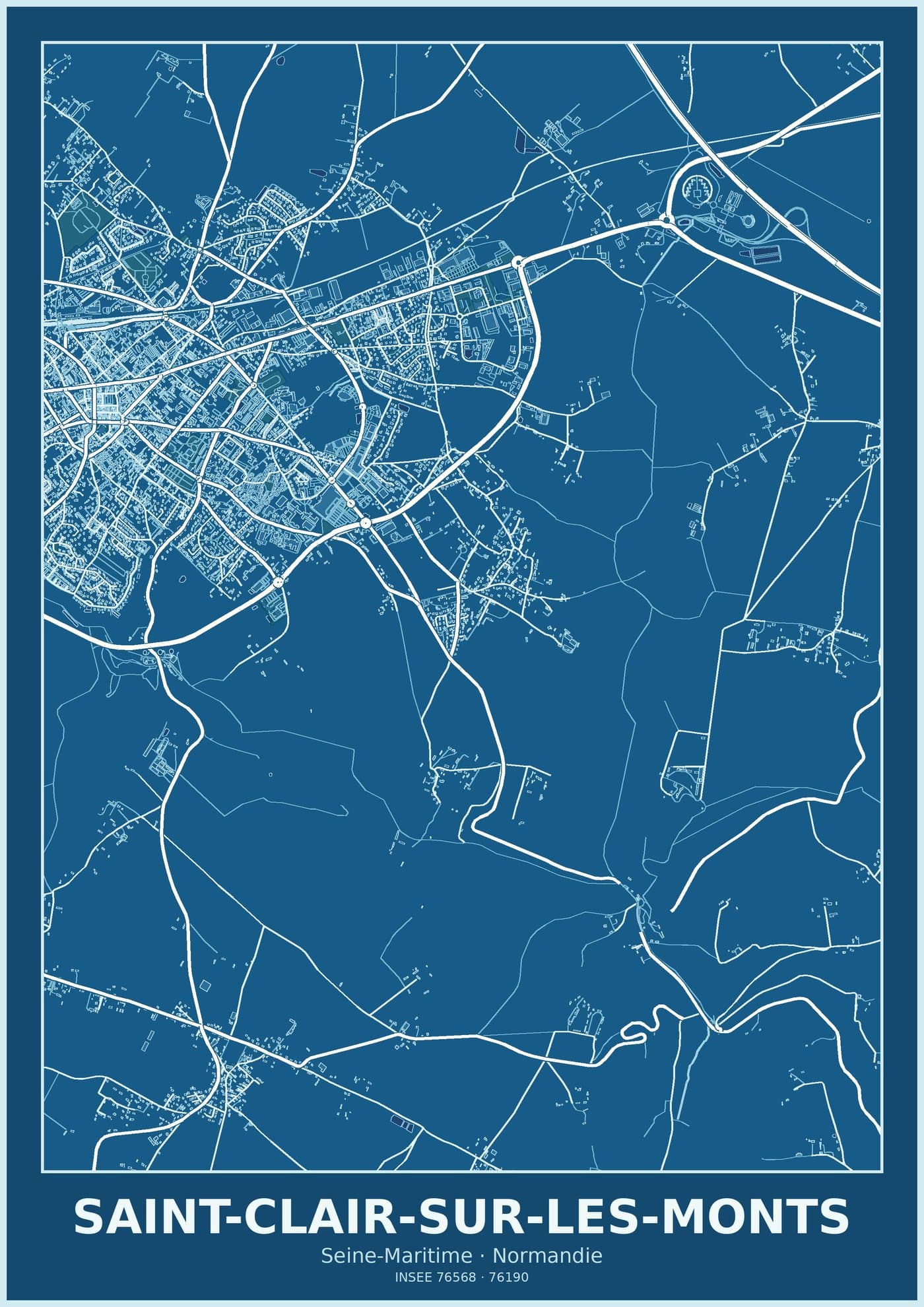 Plan de Saint-Clair-sur-les-Monts
