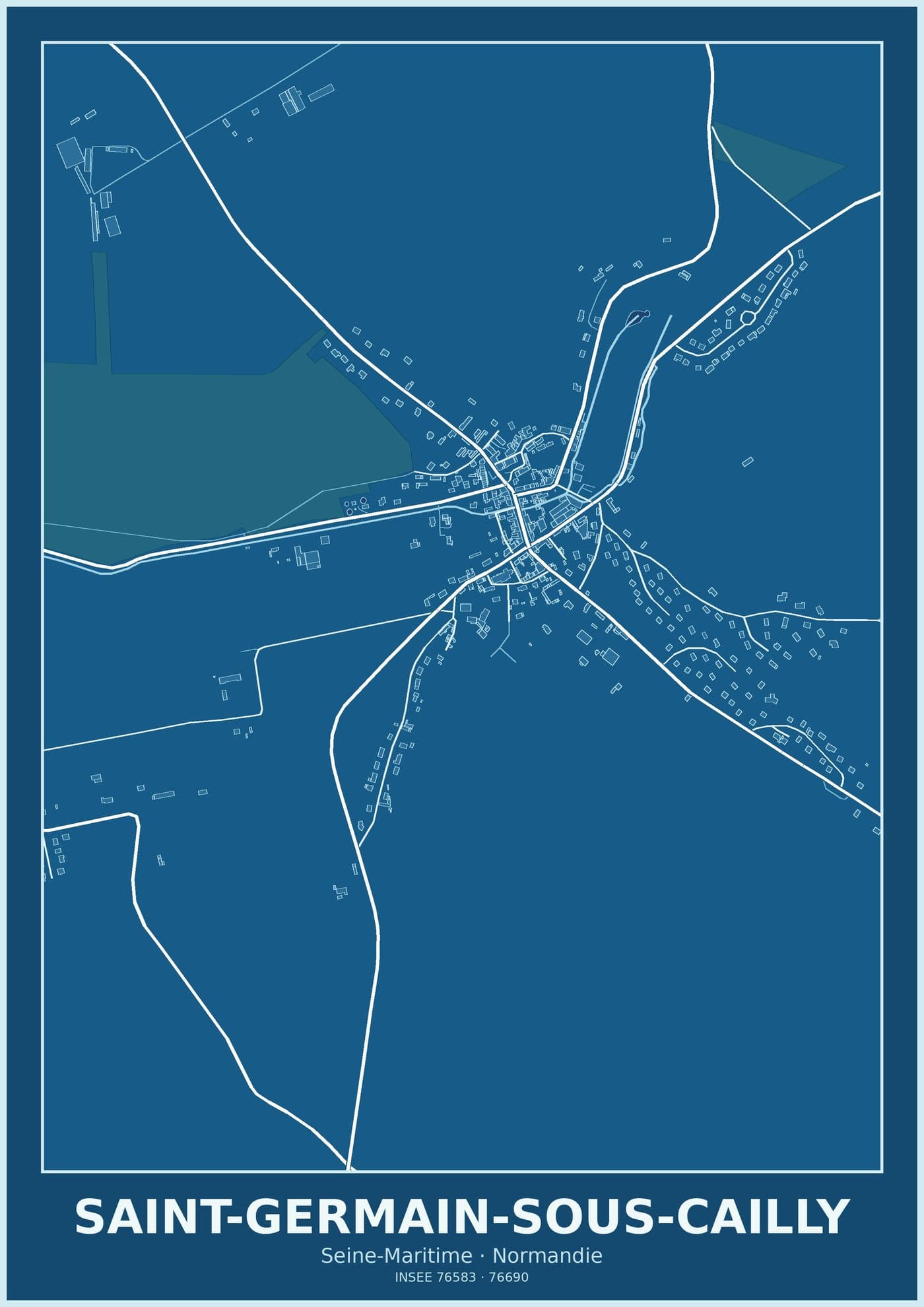 Plan de Saint-Germain-sous-Cailly