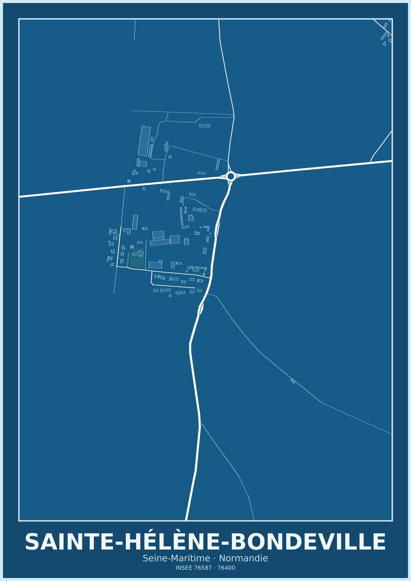 Plan de Sainte-Hélène-Bondeville