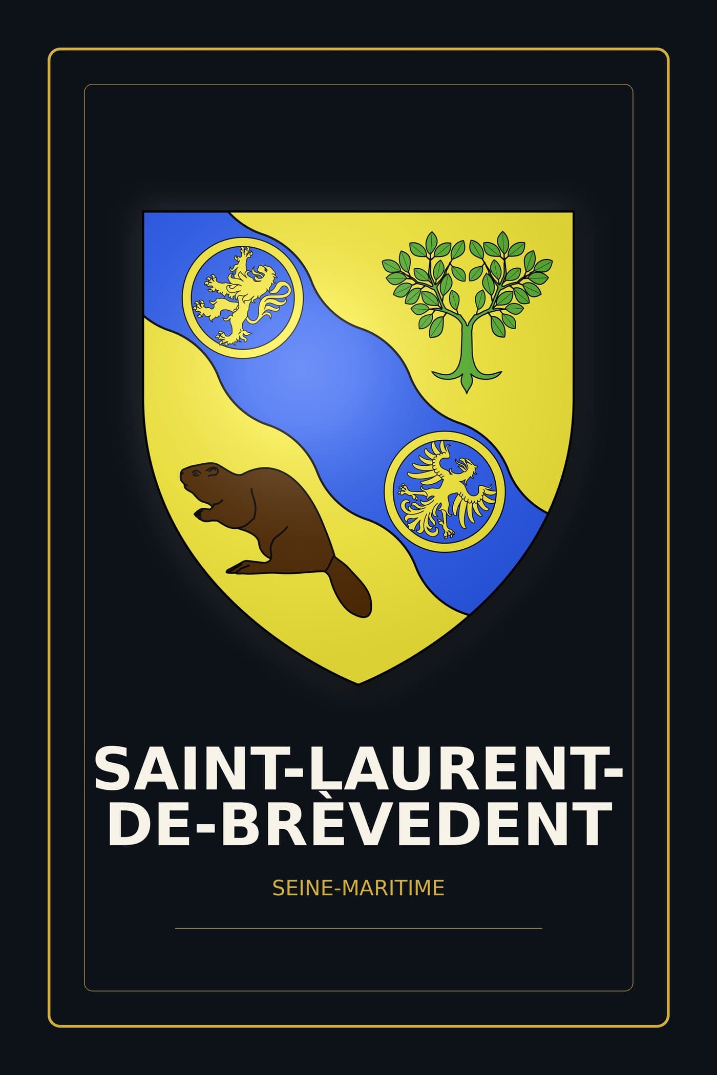 Blason de Saint-Laurent-de-Brèvedent