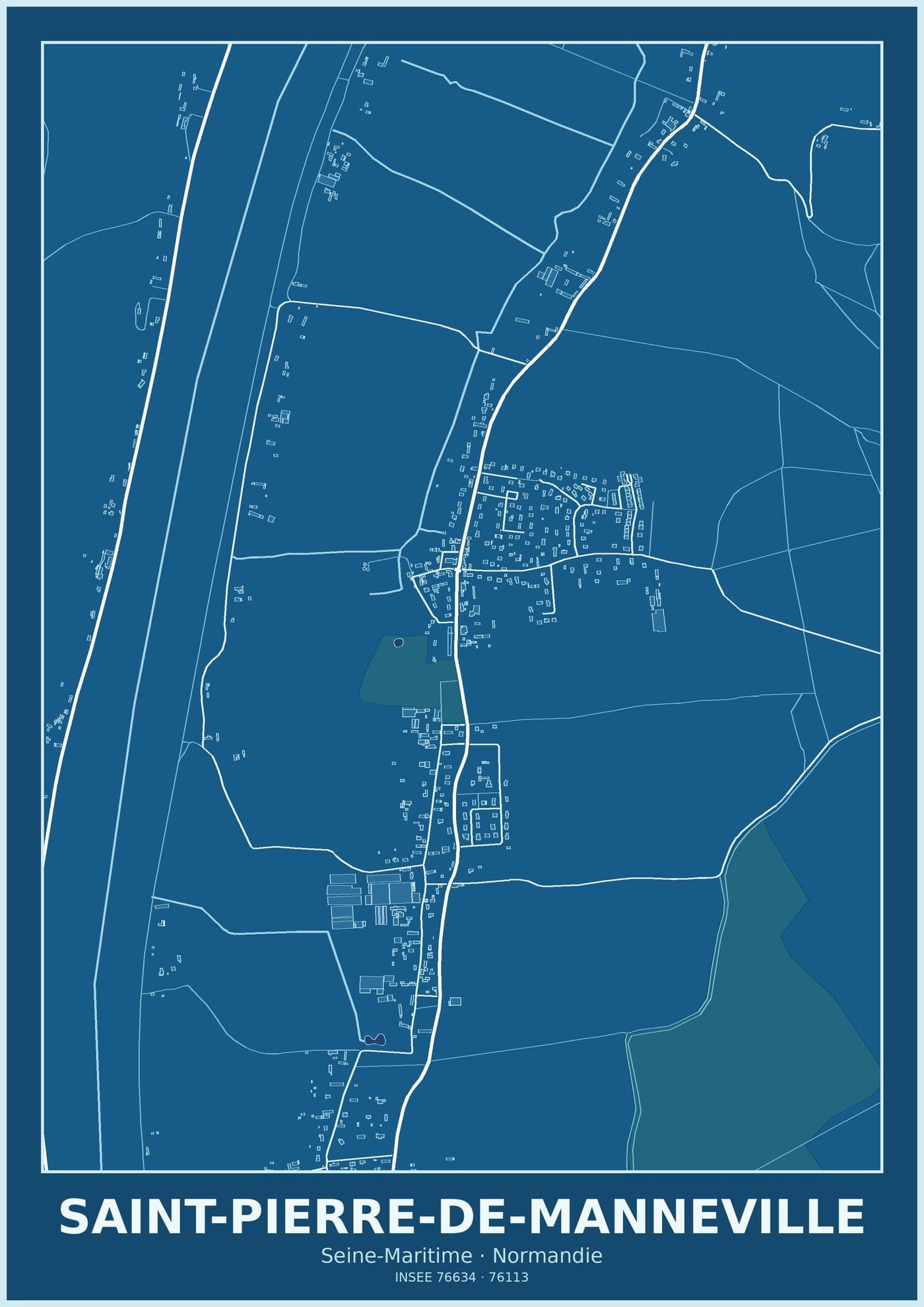 Plan de Saint-Pierre-de-Manneville