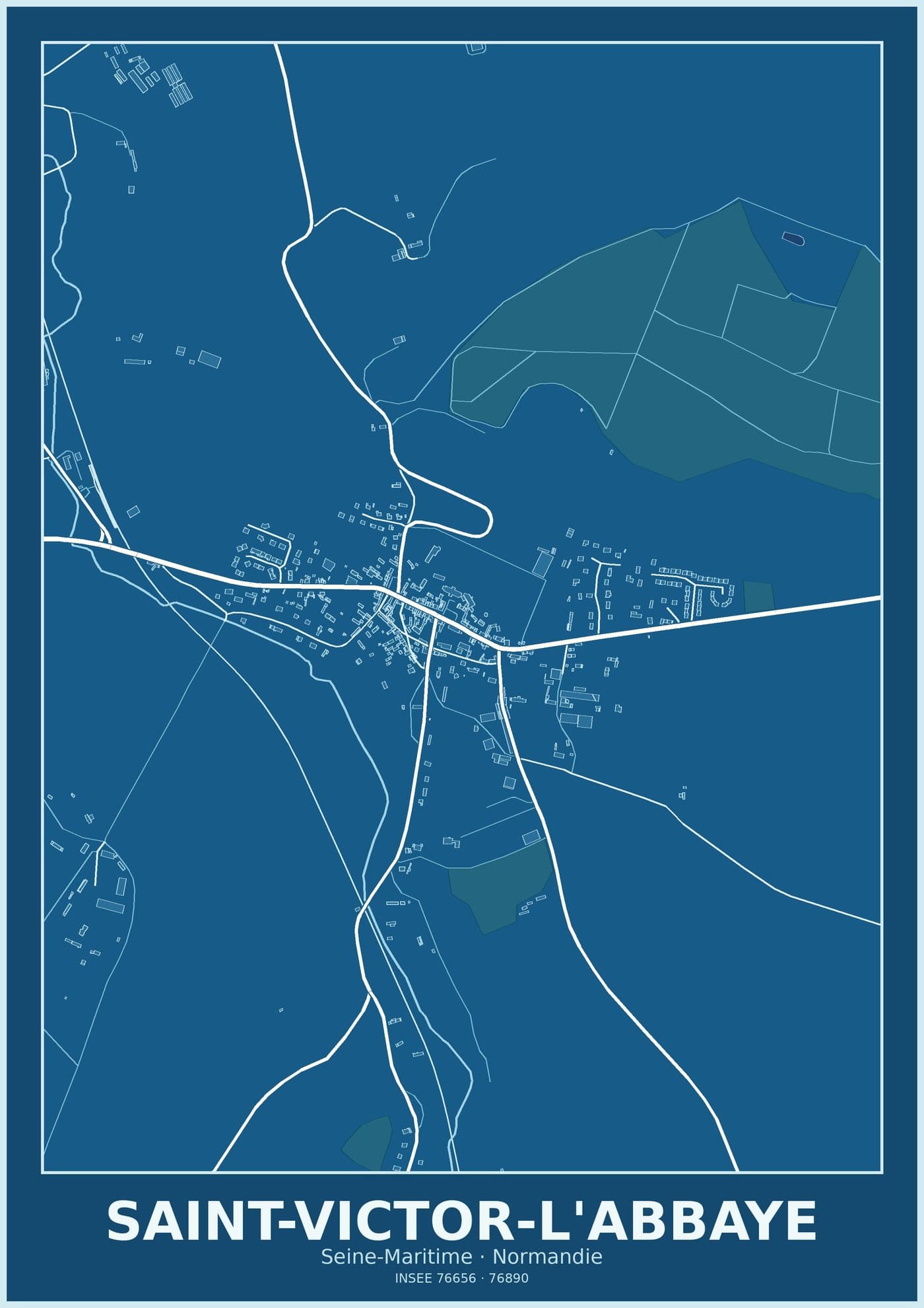 Plan de Saint-Victor-l'Abbaye