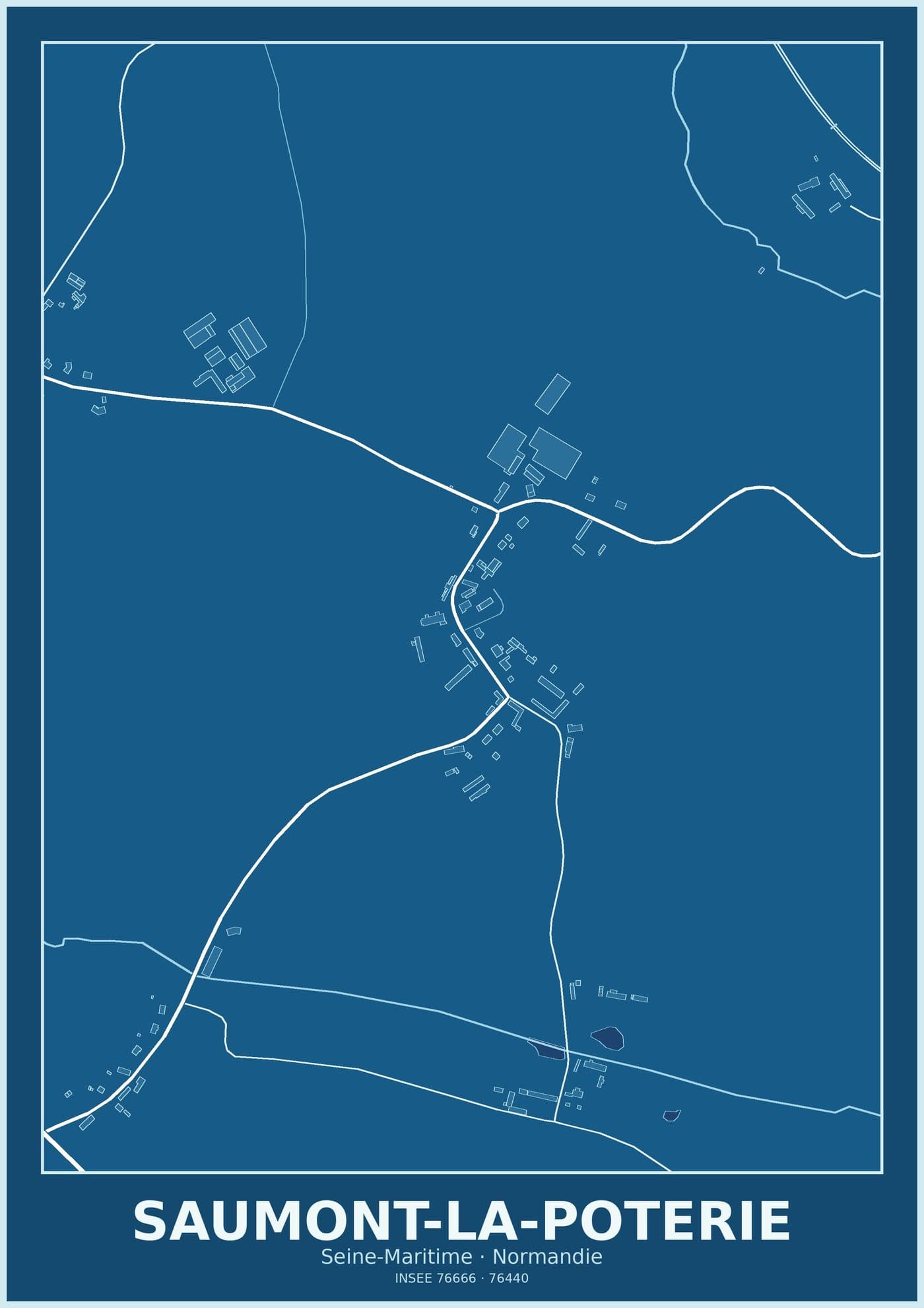 Plan de Saumont-la-Poterie