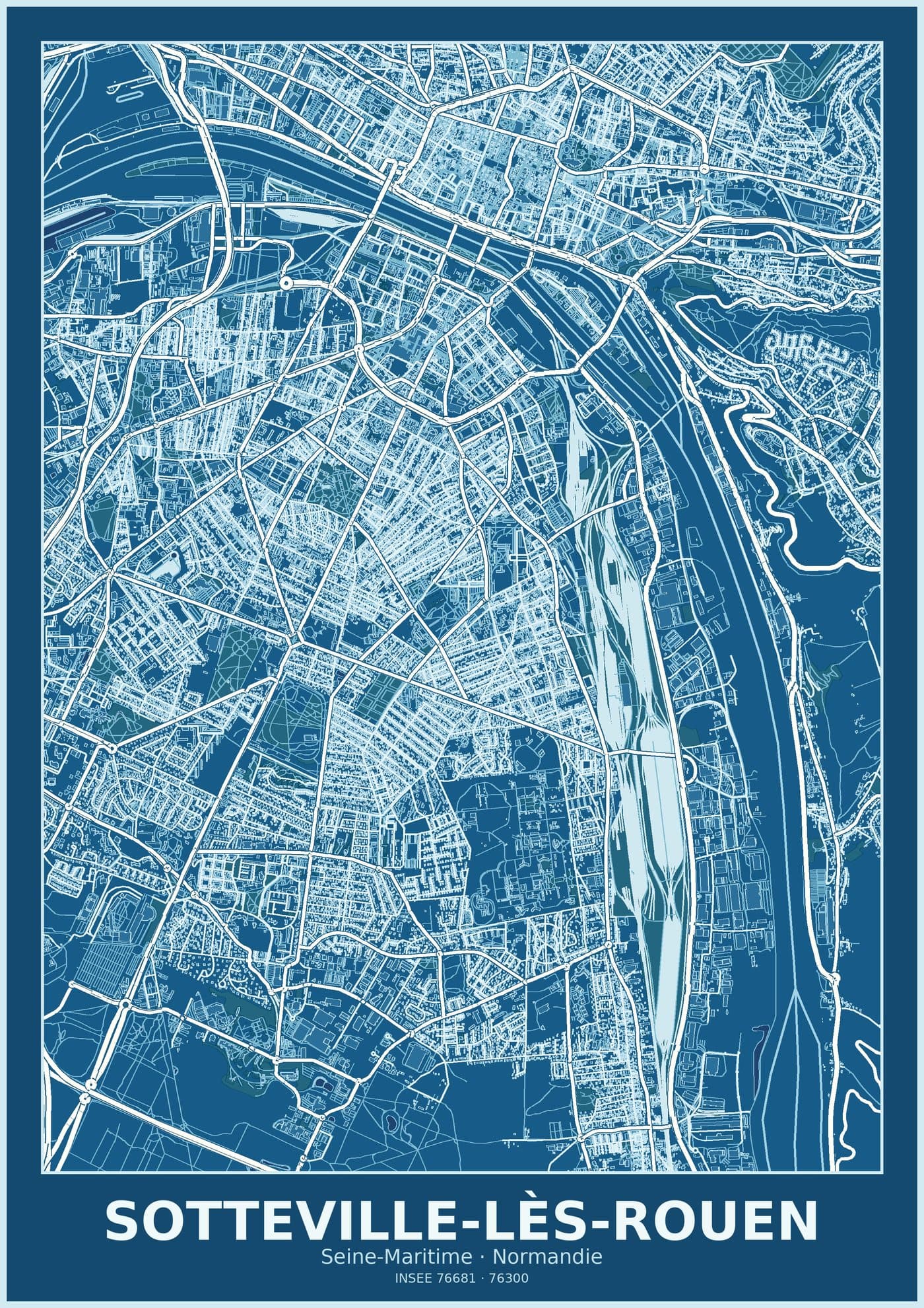 Plan de Sotteville-lès-Rouen