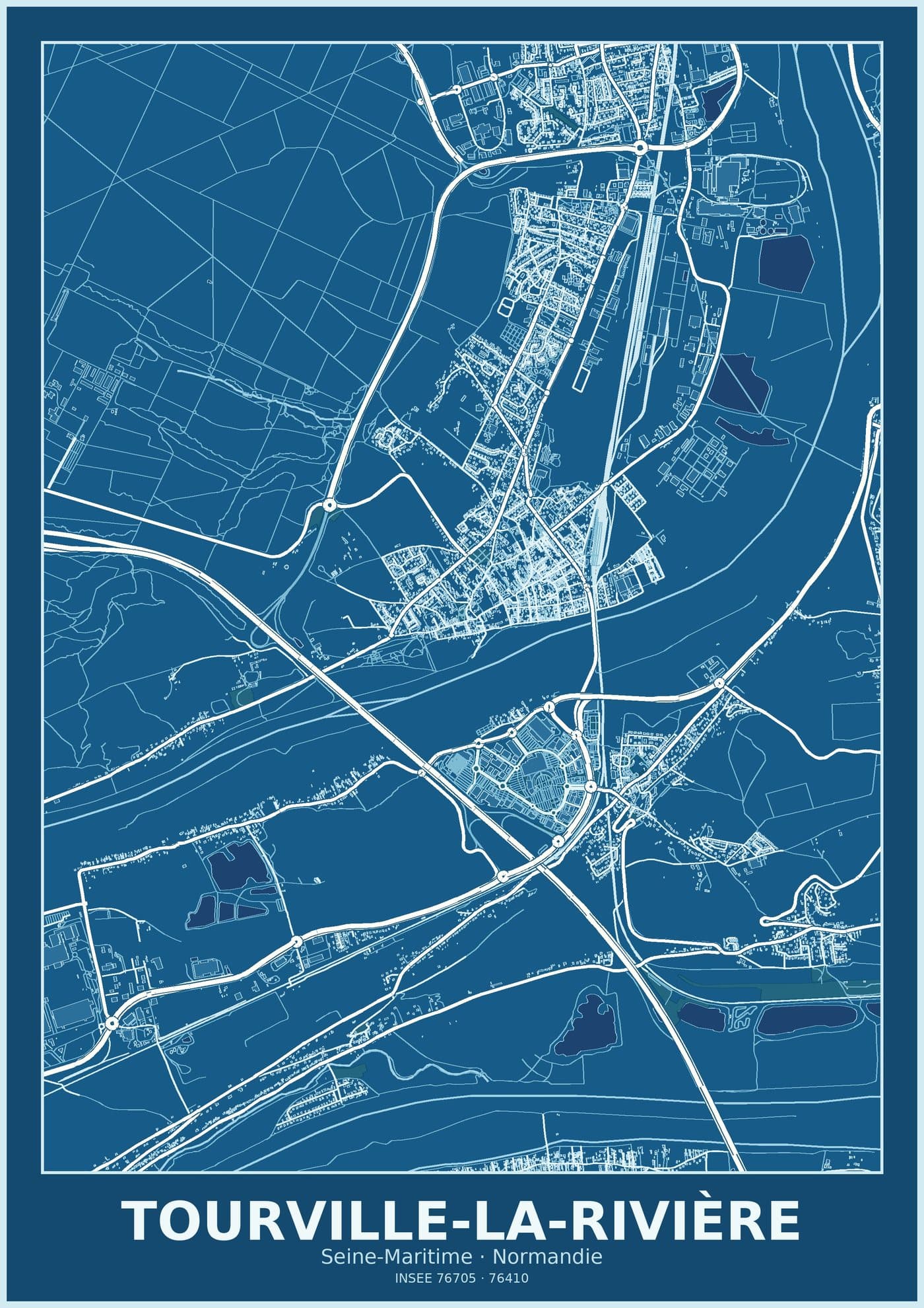 Plan de Tourville-la-Rivière