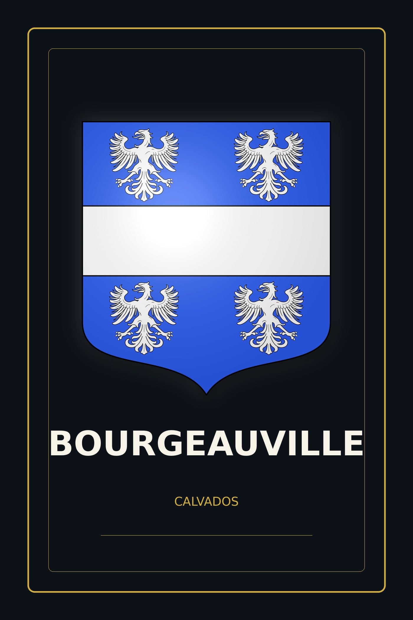 Blason de Bourgeauville, style royal noir