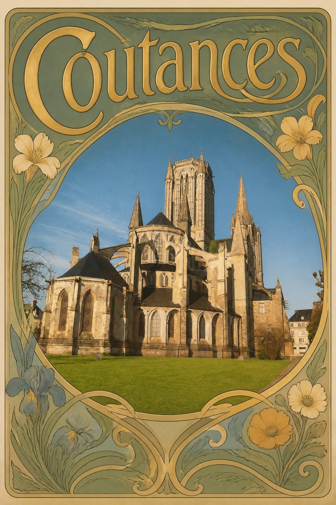 Affiche art nouveau de Coutances