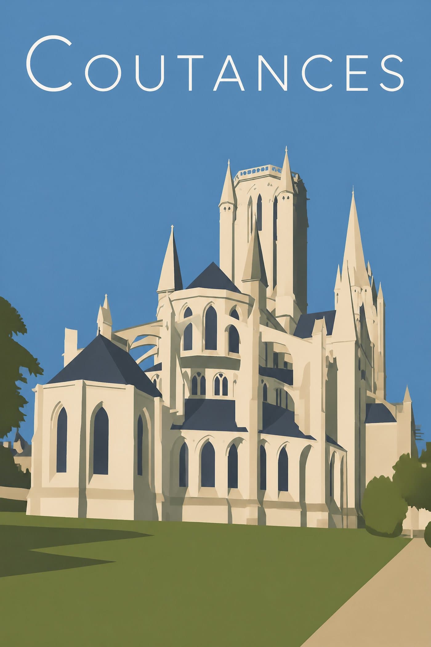 Affiche minimal géométrique de Coutances