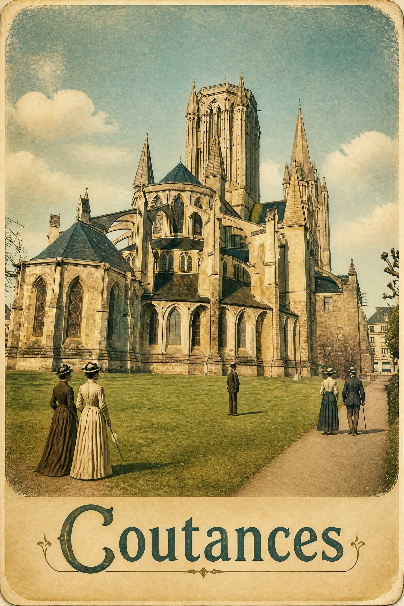 Affiche photographie 1900 de Coutances