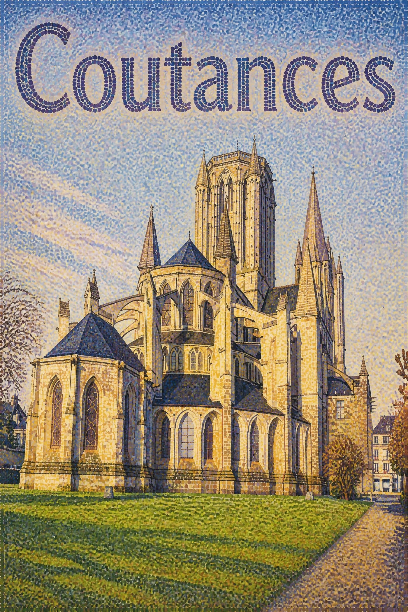 Affiche pointillisme (seurat) de Coutances
